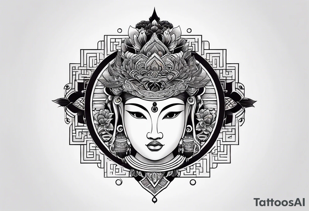 asian inspired simple tattoo idea