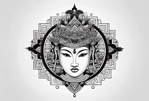asian inspired simple tattoo idea