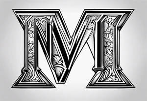 Small Letter m tattoo idea