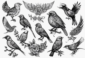 this bird you cannot change, highly detailed tattoo idea