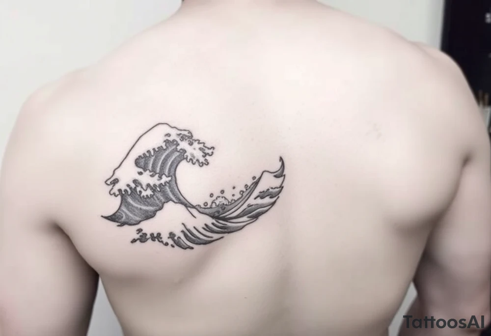 Roaming waves tattoo idea