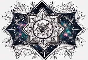 Constellation, animal, snowflake tattoo idea