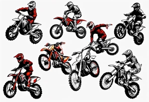 mini motorcross doing a jump tattoo idea