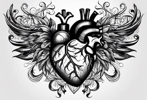human heart tattoo idea