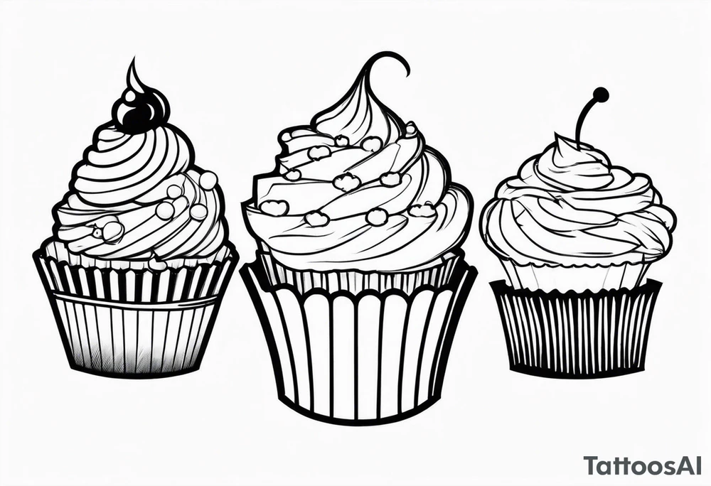 Cupcake or Food Item tattoo idea