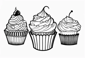 Cupcake or Food Item tattoo idea