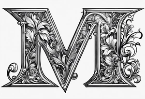 A letter M for my Wife Letter A for my daughter and a letter C for my Son tattoo idea