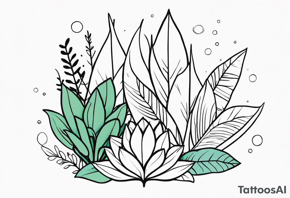 Plants tattoo idea