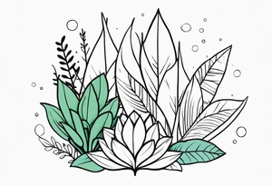 Plants tattoo idea