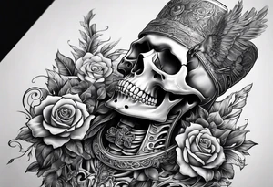skeleton sleeve tattoo idea