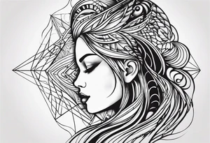 Mind with lines tattoo idea