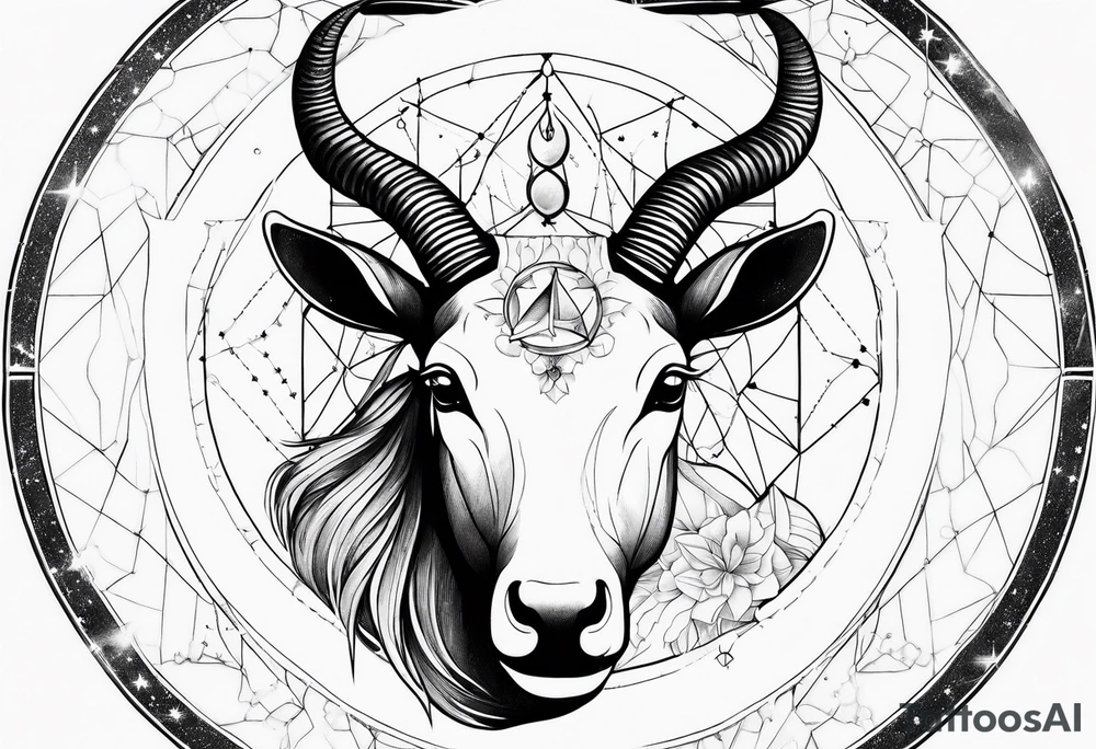 Capricorn constellation tattoo idea