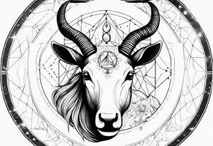 Capricorn constellation tattoo idea