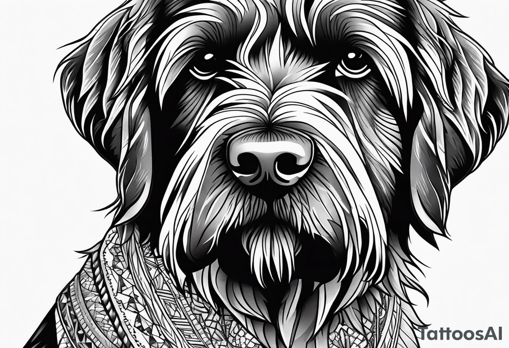 wirehaired pointing griffon tattoo idea