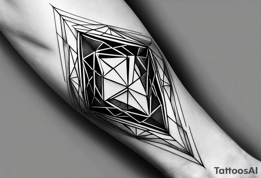 Forearm sleeve with empty diamond in the middle for men. tattoo idea Forearm sleeve with empty diamond in the middle for men. tattoo idea