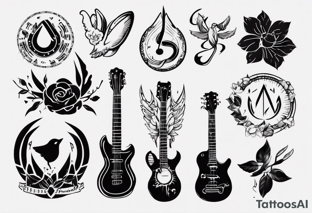 Friendship music tattoo idea