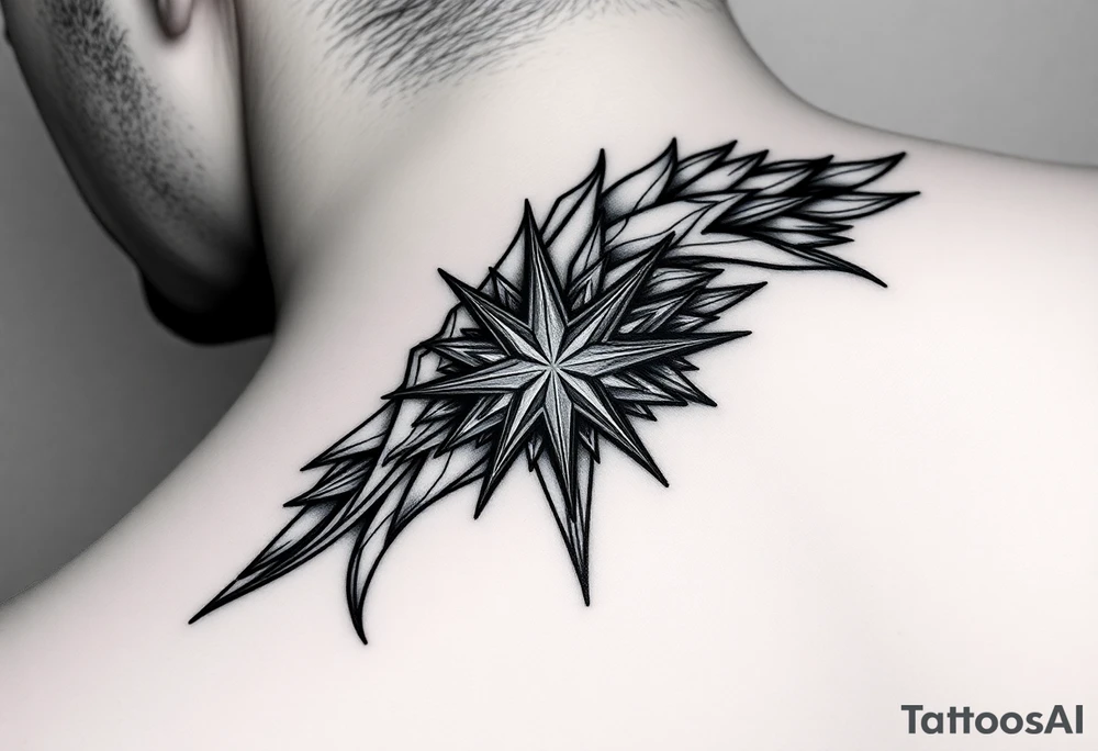 •	دمج تأثير غبار النجوم (stardust) حوالين الجسم أو الأجنحة، كأن التنين بيتفكك ويتكون من النجوم tattoo idea
