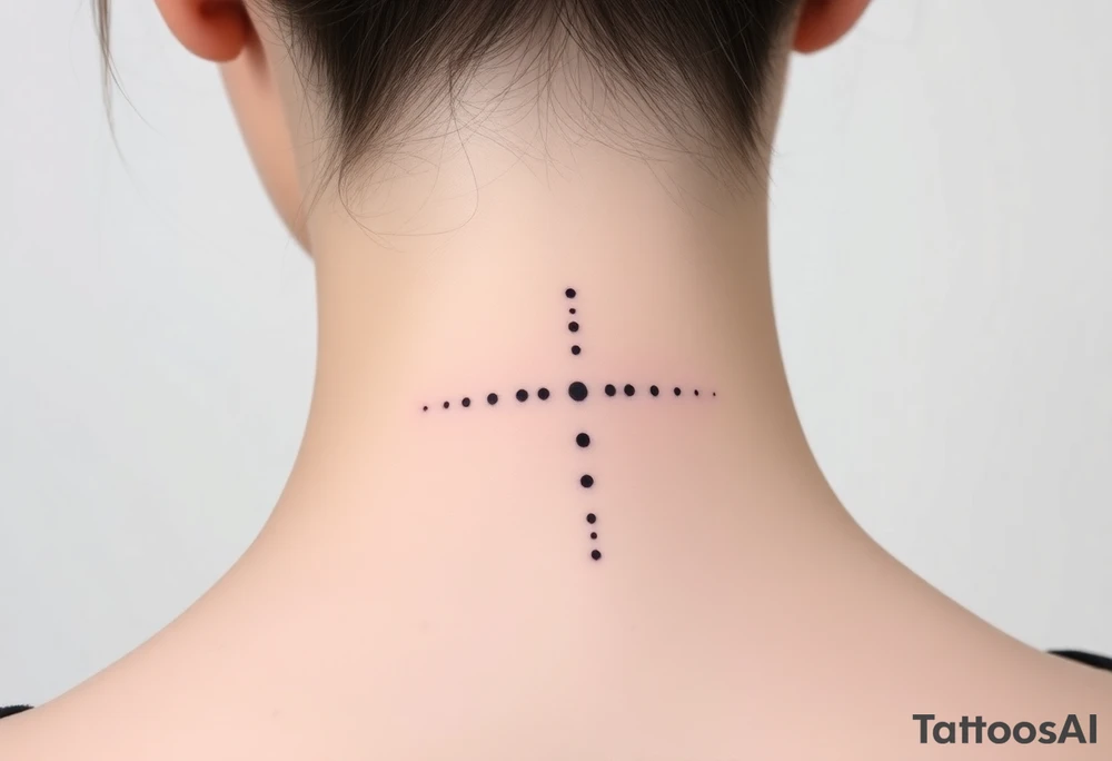 Back of neck tattoo idea