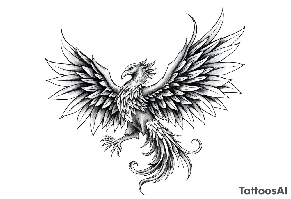 Phoenix rising tattoo idea