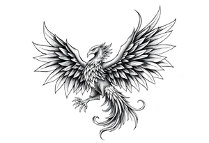 Phoenix rising tattoo idea