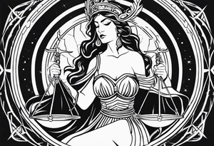 Nemesis, the goddess of justice tattoo idea