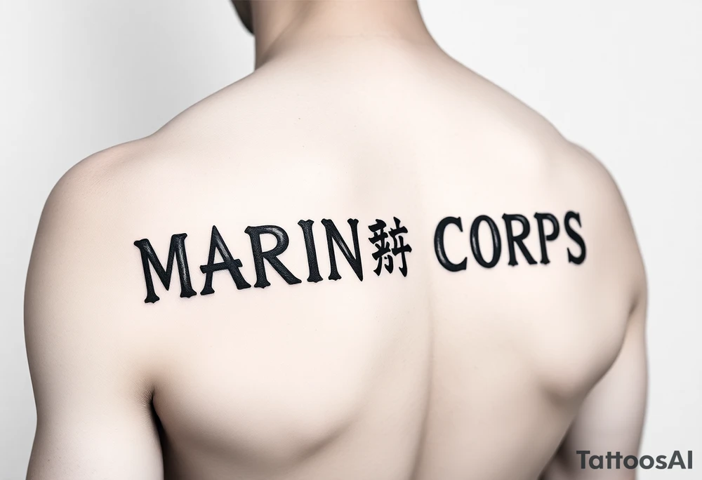 Republic of Korea
Marine Corps
lettering to arm tattoo idea