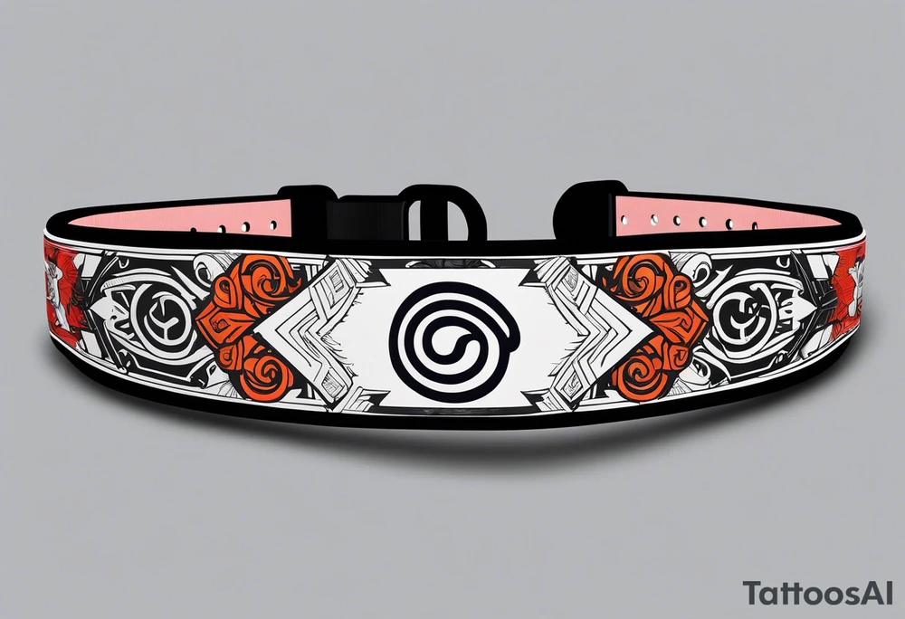 naruto headband with the letters AR in the middle tattoo idea