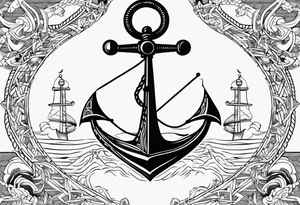 the words Nosce Te Ipsum wrapped around an anchor tattoo idea
