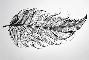 Feather with intricate details tattoo idea