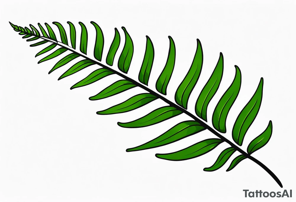 Fern leaf tattoo idea