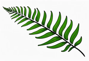 Fern leaf tattoo idea
