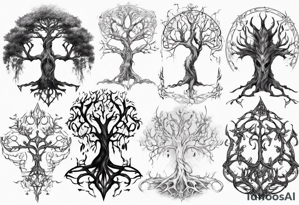 Elvish tree tattoo idea