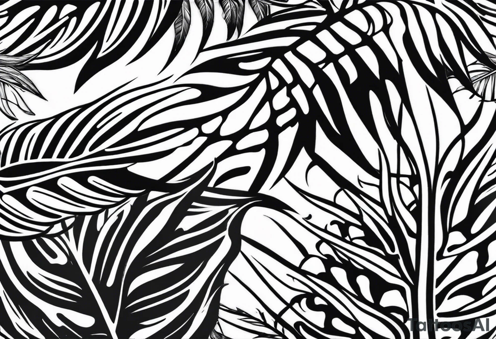 monstera tattoo idea