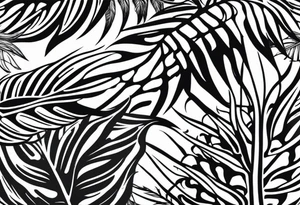 monstera tattoo idea