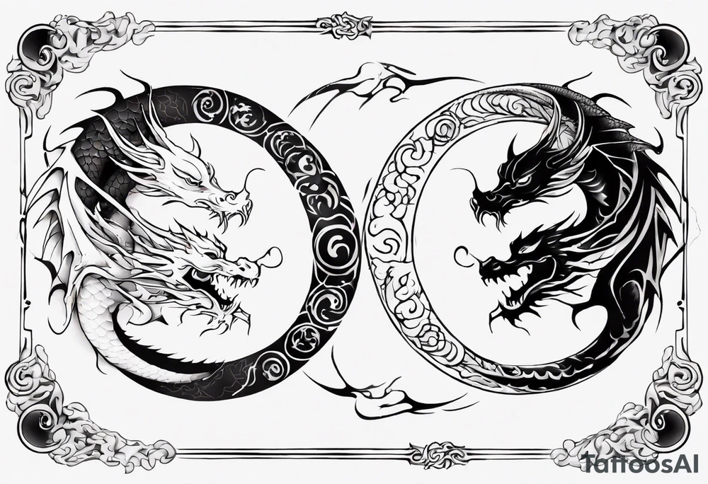 Dragon Yin Yang tattoo idea