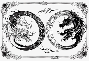 Dragon Yin Yang tattoo idea