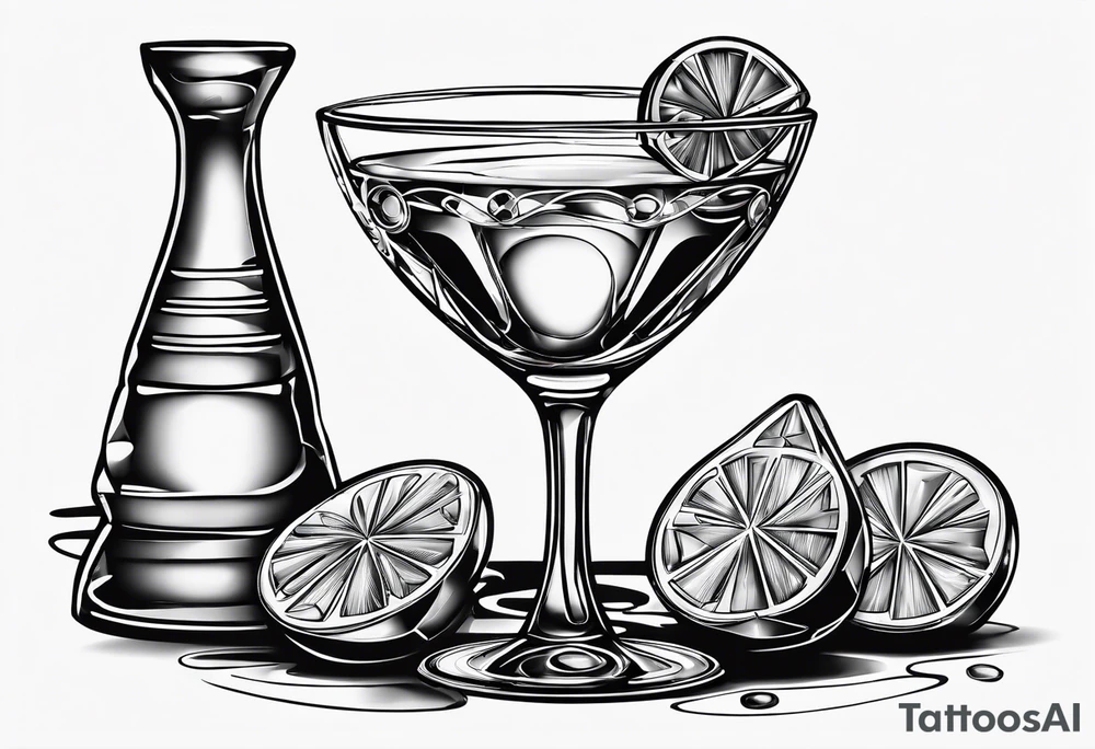 coupe cocktail glass
 glass tattoo idea