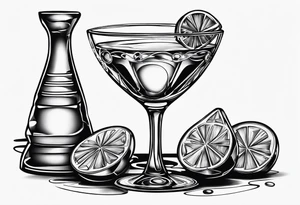 coupe cocktail glass
 glass tattoo idea