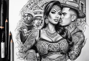 Chicano style 
city 


shootout tattoo idea