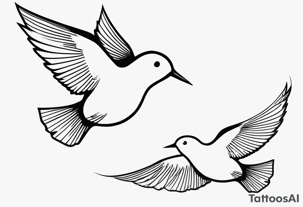 A flock of birds in flight tattoo idea
