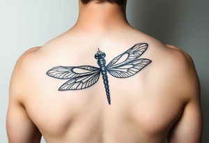 dragonfly with infinity sybol body tattoo idea