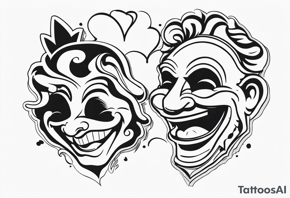 laugh now cry later tattoo idea
