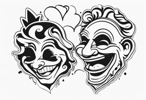 laugh now cry later tattoo idea