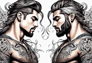 Love, source, abundance, Gemini male tattoo idea
