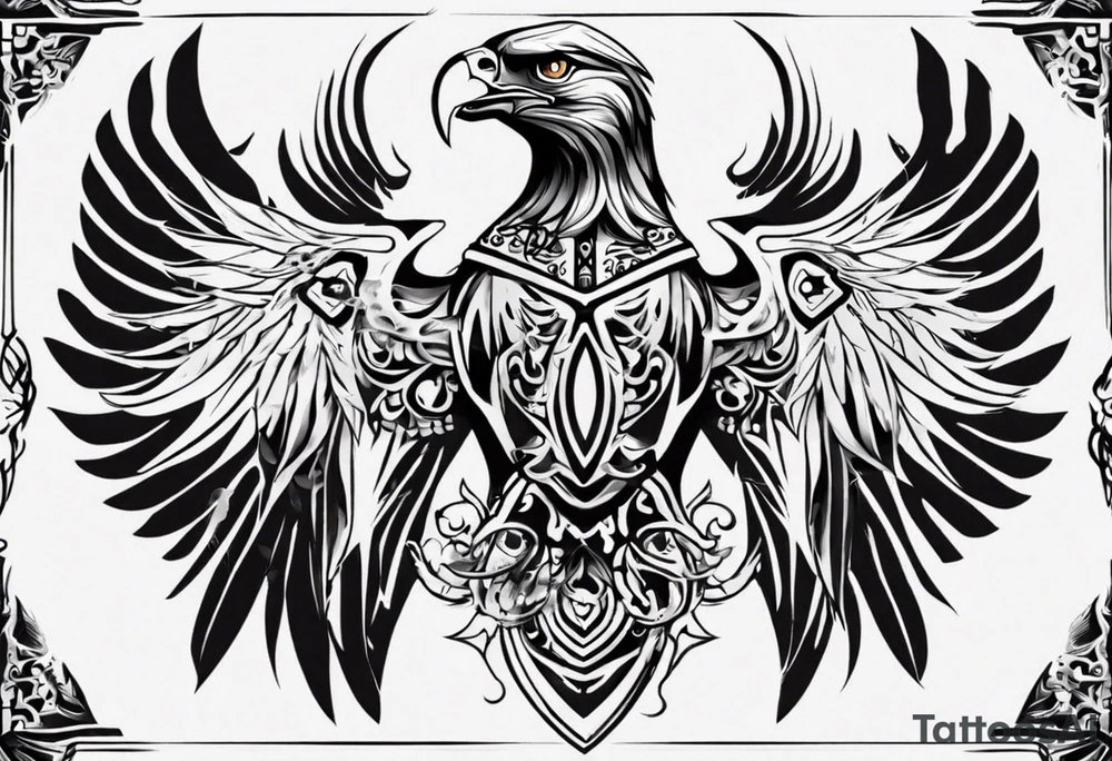russian eagle tattoo idea