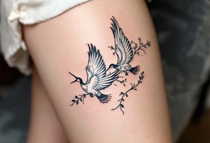自由 (zìyóu, “freedom”) in sky blue fits well with birds in flight, especially cranes. tattoo idea