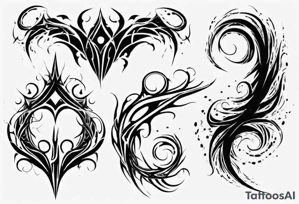 Blood
Texture
Tendrils 
Holes
Sharp tattoo idea