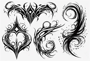 Blood
Texture
Tendrils 
Holes
Sharp tattoo idea