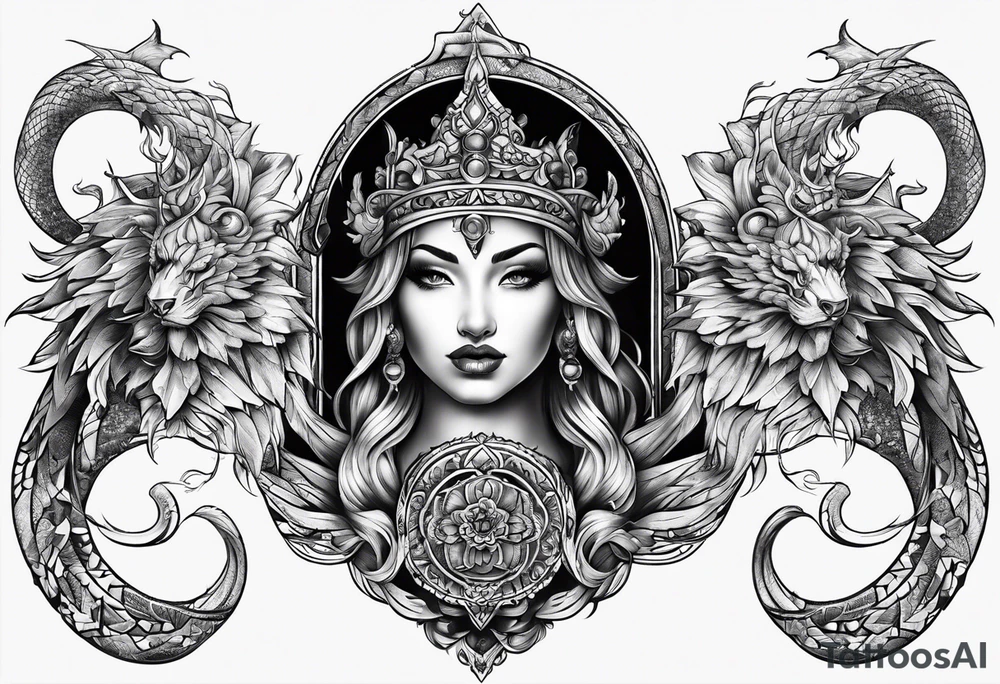 Drachenkörper tattoo idea