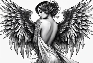 Fallen angel tattoo idea